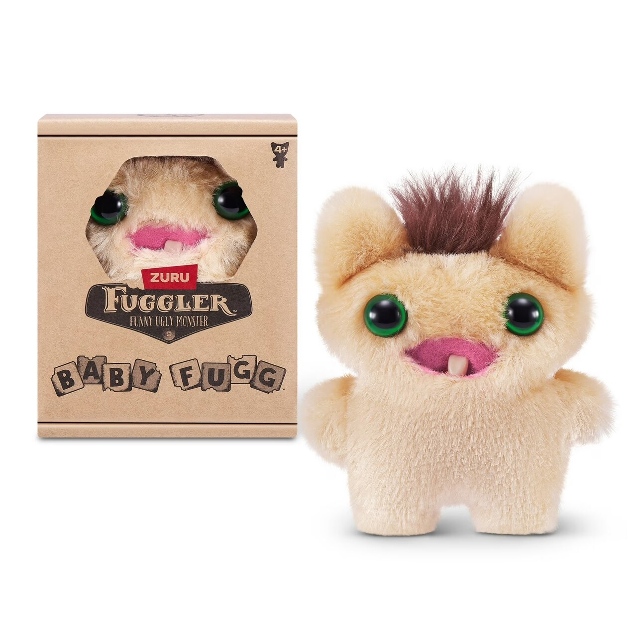 Zuru Fuggler Baby Fug Screech Yellow Funny Ugly Monster Plush Toy 3.5 Inch